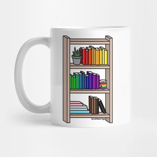 Progress Pride Rainbow Bookcase by scrambledpegs